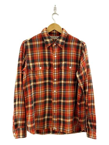 A BATHING APE チェックネルシャツ レッドチェックサイズ M