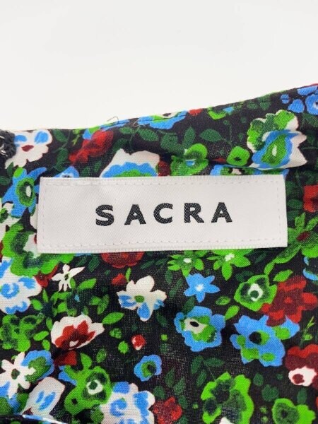 SACRA / ノースリーブワンピース/38/レーヨン/BLK/花柄/120110041// SACRA([イリョウ]サクラ) / ノースリーブワンピース/38/レーヨン/GRN