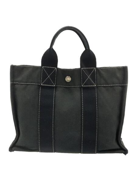 HERMES(エルメス) / トートバッグ/コットン/BLK/無地/エールライン 