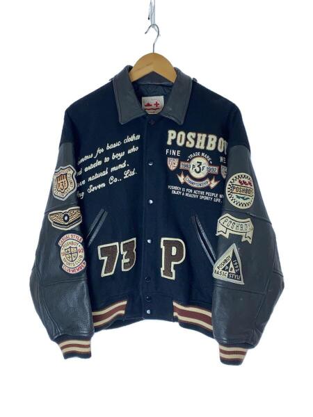 Harley-Davidson ウールスタジャン リバーシブル 刺繍ロゴ 中古・古着 