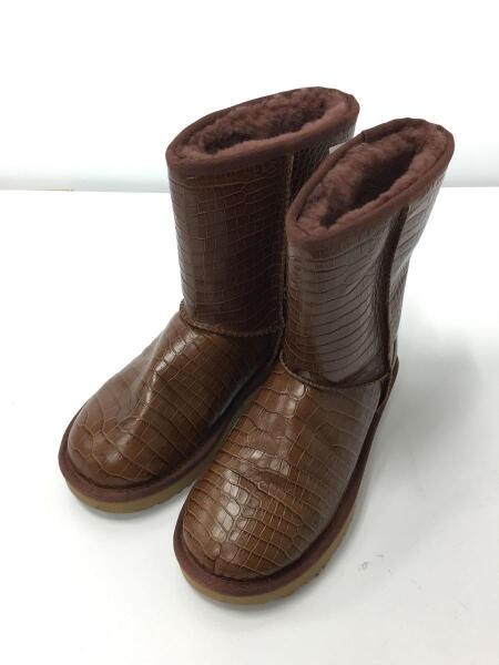 UGG australia(アグオーストラリア) / ブーツ/22cm/BRW/レザー/型押し 