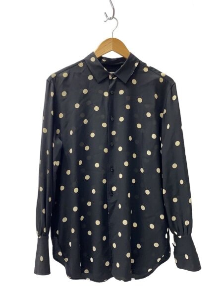 SAINT LAURENT(サンローラン) / 長袖シャツ/37/シルク/BLK/ブラック 