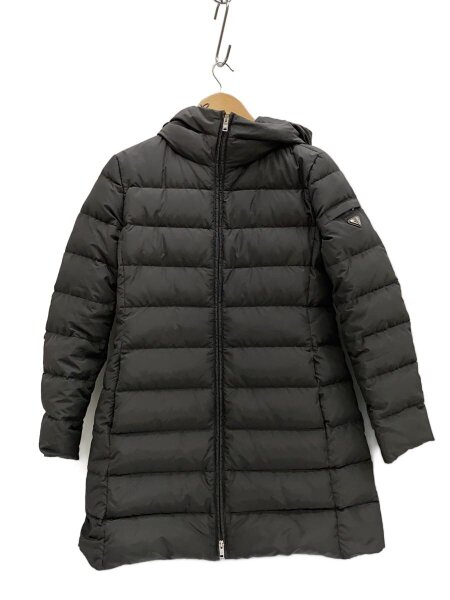 PRADA(プラダ) / トライアングルロゴナイロンダウンコート/三角ロゴ/42