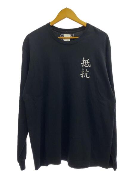 NEIGHBORHOOD ブラック長袖ヘンリネックカットソー NEIGHBORHOOD