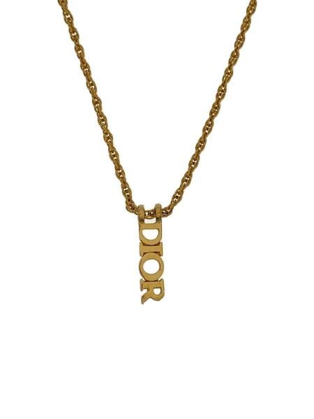 ディオールChristian DiorDIORロゴネックレス(ゴールド)