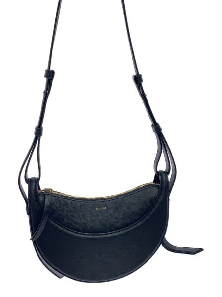 POLENE(ポレーヌ) / ショルダーバッグ/レザー/BLK/無地/ハーフムーン