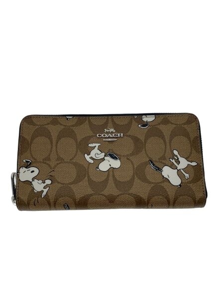 COACH(コーチ) / ×スヌーピー_ロングジップウォレット/レザー/BRW/総柄