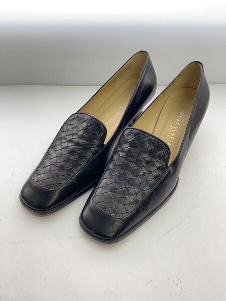 美品ボッテガヴェネタBOTTEGA VENETAローファー イントレチャート37 BOTTEGA VENETA(ボッテガヴェネタ) / ローファー/37.5/BLK/イントレ