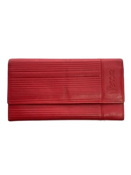 GIANNI VERSACE(ジャンニヴェルサーチェ) / 長財布/レザー/RED/無地 