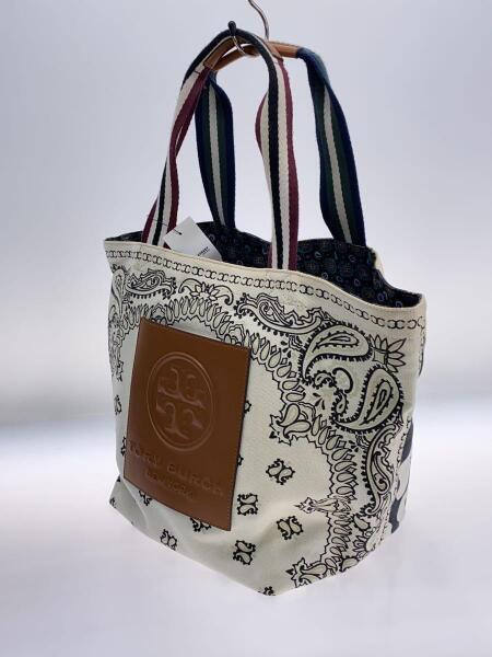 TORY BURCH(トリーバーチ) / トートバッグ/コットン/WHT/総柄/10009171