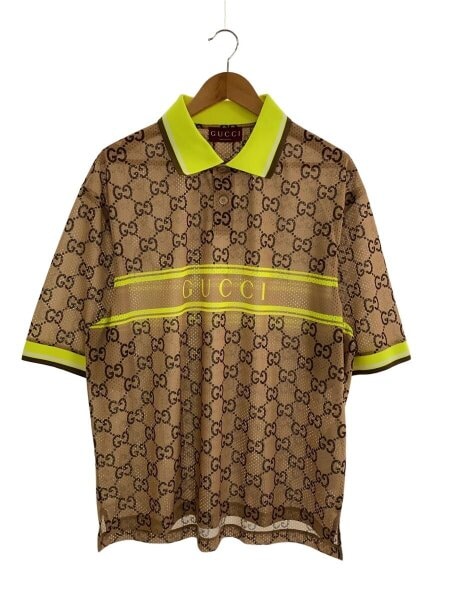 GUCCI(グッチ) / 24SS/GGプリント/メッシュポロシャツ/XL/ポリエステル 