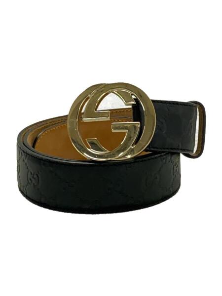 GUCCI(グッチ) / ベルト_インターロッキングG_レザー_ブラック/レザー