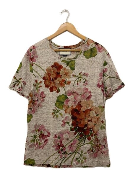 GUCCI(グッチ) / Tシャツ/フローラプリント/リネン/グレー/花柄/109708 