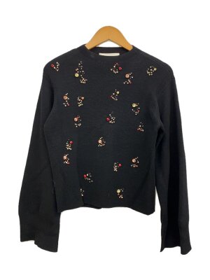 美品✨3.1 Phillip Lim 透かし編みポロニット 黒×緑 XS ウール シンプル透かし編みカラーニット | ファッション通販サイト NUGU