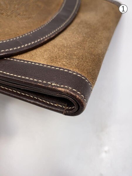 LOEWE(ロエベ) / 3つ折り財布/スウェード/BEG/レディース | 中古品の
