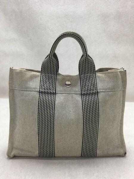 HERMESエルメス フールトゥPMハンドバッグ黒グレー（HERMES(エルメス 