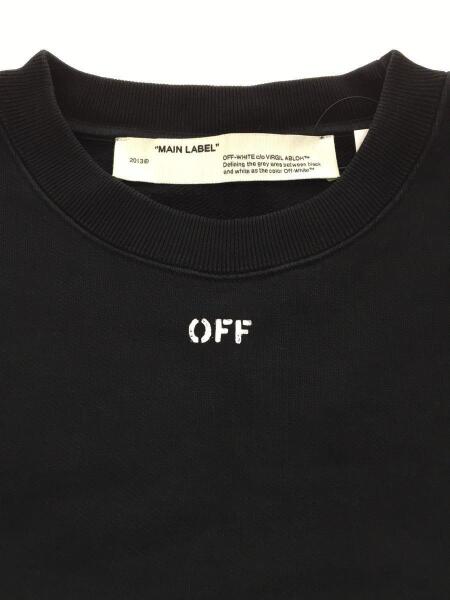 OFF-WHITE(オフホワイト) / スウェット/S/コットン/BLK/19FW/フラワー 