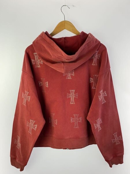 UNKNOWN LONDON(アンノウンロンドン) / ジップパーカー/L/コットン/RED 