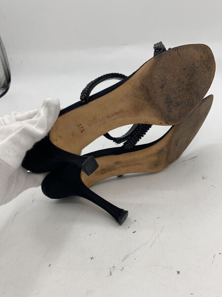 MANOLO BLAHNIK(マノロブラニク) / サンダル/37.5/BLK | 中古品の販売 