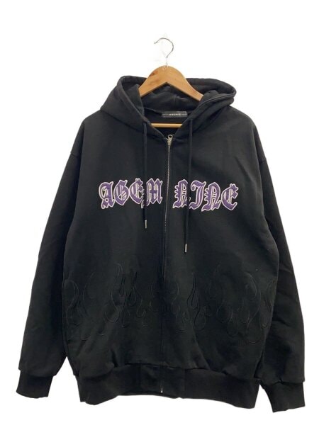 A'gem(エージェム) / ジップパーカー/FREE/コットン/BLK/無地/AGN22