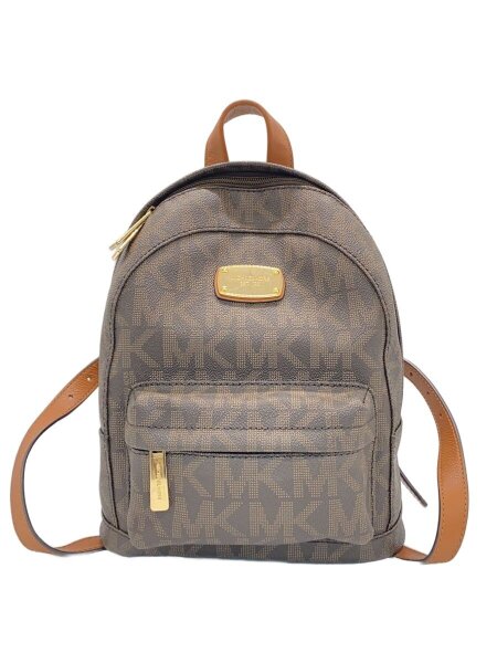 リュック/レザー/BRW/総柄/NB-1512// ✨美品✨MICHAELKORS Jessaライン 