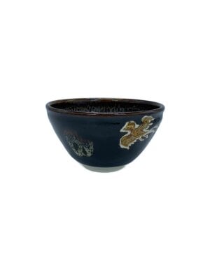 九谷焼(クタニヤキ) / うつつ窯/稲積佳谷/抹茶椀/BLK/九谷焼// | 中古