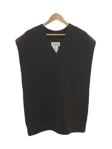 Maison Margiela / メゾンマルジェラ/ニットベスト(厚手)/4/ウール/ブラウン/無地/S51TH0075 S17482 Maison Margiela(メゾンマルジェラ) / メゾンマルジェラ/ニットベスト