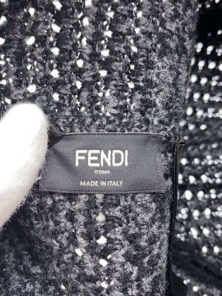 FENDI / ヘッドウェア/--/カシミア/GRY/総柄/メンズ/FXQ958 AMRA M FENDI(フェンディ) / ヘッドウェア/--/カシミア/GRY/総柄/メンズ