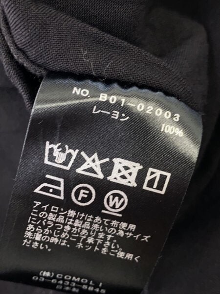 COMOLI(コモリ) / コモリ/長袖シャツ/O/レーヨン/ブラック/B01-02003