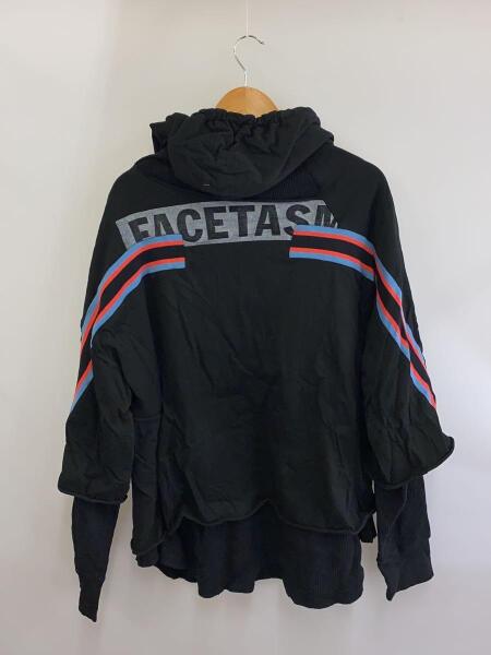 FACETASM(ファセッタズム) / LAYERED HOODIE/5/コットン/ブラック/MORK 