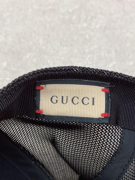GUCCI(グッチ) / キャップ/M/ポリエステル/BLK/メンズ/GG柄/蛇
