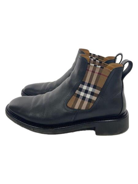 新品BURBERRY サイドゴア 厚底 ブーツBLACK38【24.5 新品BURBERRY サイドゴア 厚底 ブーツBLACK38【24.5