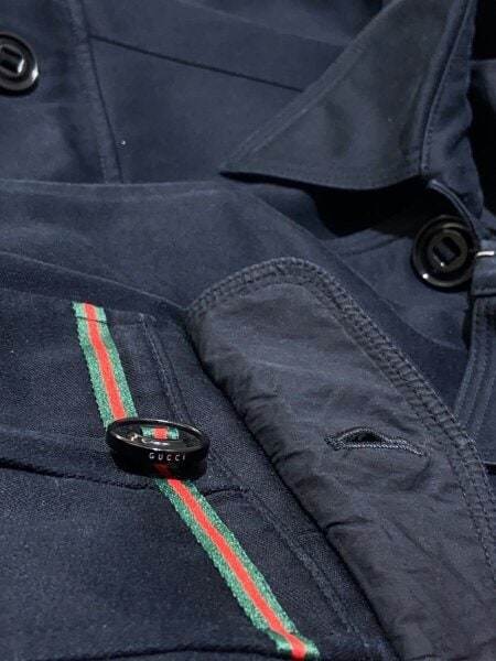 GUCCI(グッチ) / ステンカラーコート/46/コットン/BLK/153714.Z1739