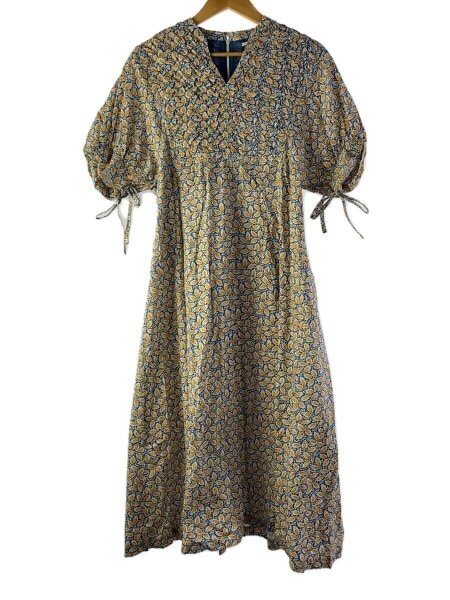 SOULEIADO(ソレイアード) / コットンプリントワッフルロング半袖  