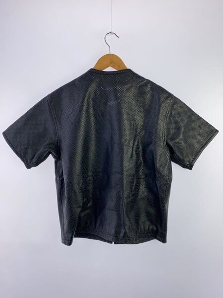 HORN WORKS ホーンワークス パンチングレザー 半袖ジャケット 黒
