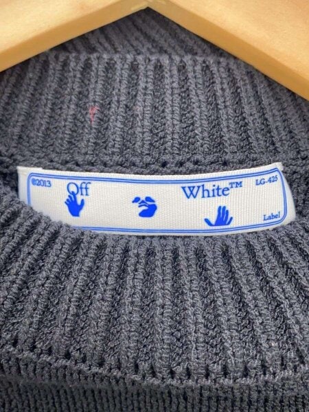 OFF-WHITE(オフホワイト) / ロゴ刺繍クロップドニット・セーター/38