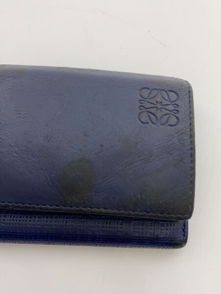 LOEWE(ロエベ) / トライフォールド/3つ折り財布/レザー/NVY/メンズ 