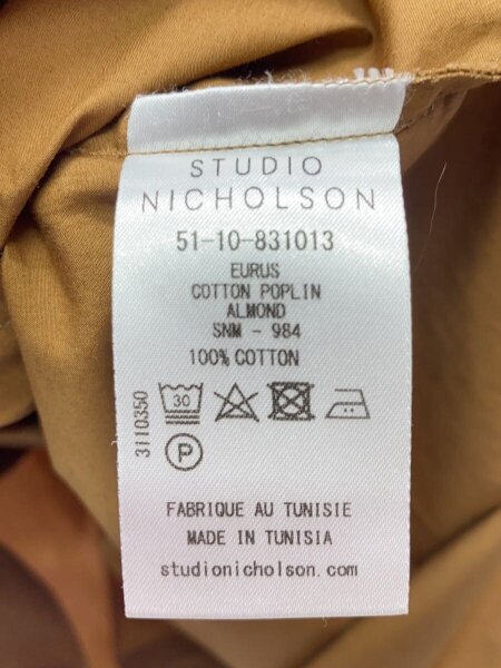STUDIO NICHOLSON(スタジオニコルソン) / 半袖シャツ/XS/コットン/BRW