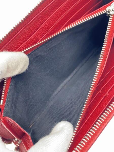 SAINT LAURENT(サンローラン) / 長財布/レザー/RED/無地/レディース