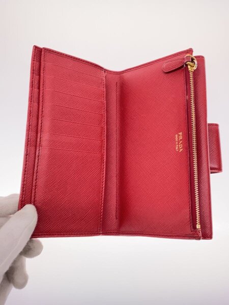 PRADA(プラダ) / 長サイフ/RED/レディース/SAFFIANO METAL/1ML006 