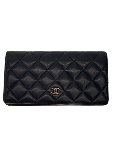 CHANEL(シャネル) / 長サイフ_マトラッセ_ラムスキン_フラップ_ココ 