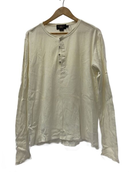 RRL(ダブルアールエル) / 長袖Tシャツ/L/コットン/WHT/kk-pm-ym-6106