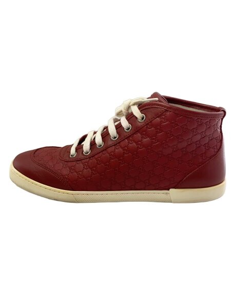 GUCCI(グッチ) / ハイカットスニーカー/37/RED/レザー/グッチシマ/靴紐 