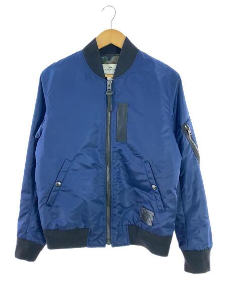 美品　coach MA-1 ネイビー　迷彩　S ブルゾン　フライトジャケット COACH 美品 コーチ シグネチャー リバーシブルMA-1ジャケット