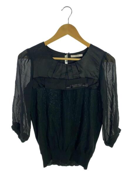 RED VALENTINO(レッドヴァレンティノ) / ニット切替/7分袖ブラウス/M 