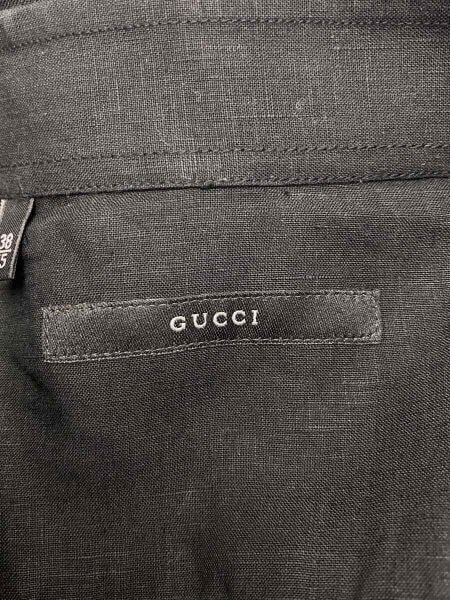 GUCCI(グッチ) / フリルシャツ/長袖シャツ/38/リネン/ブラック/黒 
