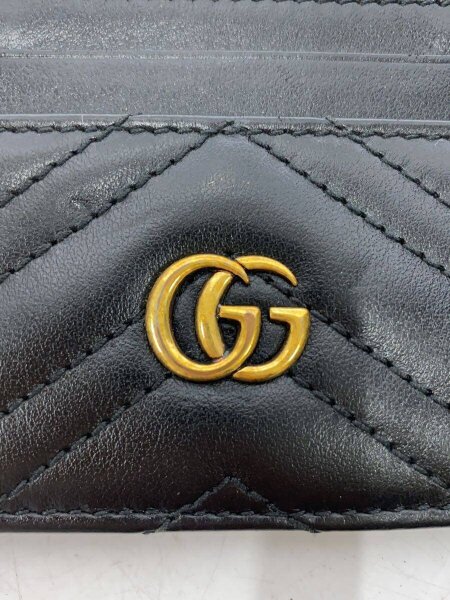 GUCCI(グッチ) / カードケース/レザー/BLK/無地/レディース/GU86770