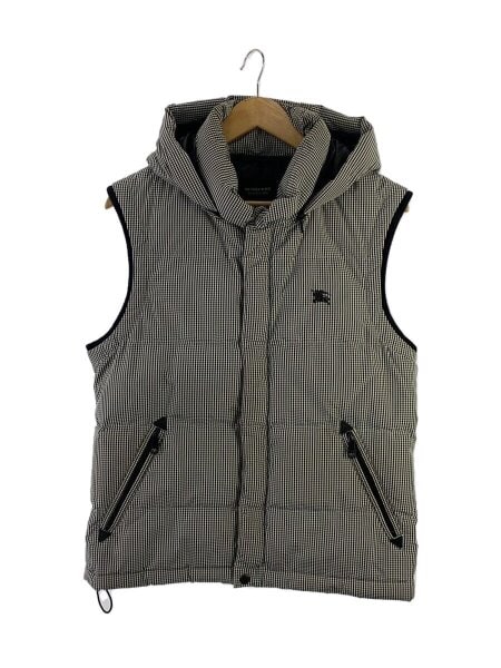 美品　バーバリーブラックレーベル　ベスト　ギンガムチェック　Mサイズ BLACK BURBERRY LABEL ギンガムチェック バーバリーブラックレーベル M