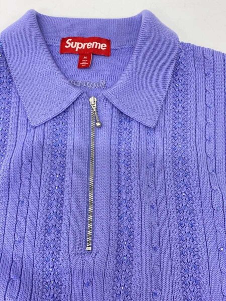 Supreme(シュプリーム) / 26SS/Beaded Zip S/S Polo Sweater/M 
