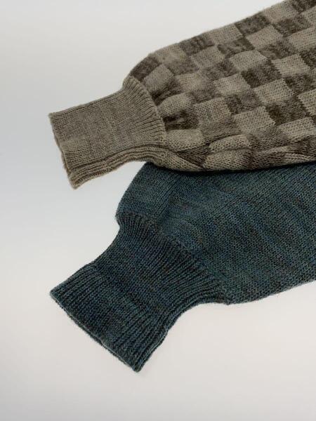 ISSEY MIYAKE / 70s/80s/本人期セーター/アーカイヴ/ウール/ブラウン/3D/ポップコーン/チェック ISSEY MIYAKE(イッセイミヤケ) / 70s/80s/本人期セーター/アーカイヴ